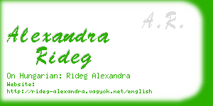 alexandra rideg business card